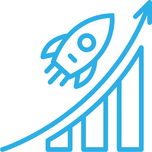 Icon representing product launch