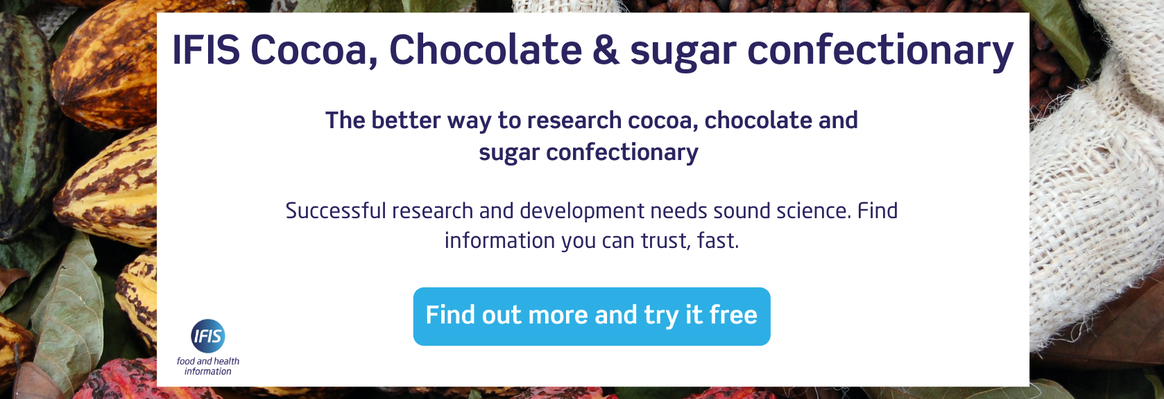 IFIS Cocoa, chocolate and sugar confectionary CTA