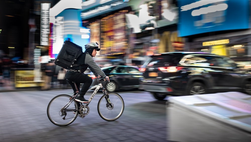 deliver food with bike